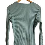 Simon Miller Wells Blue Ribbed Knit Long Sleeve Crewneck Midi Dress Size XL Photo 11