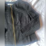 Calvin Klein NWT zip front tweed blazer Photo 2