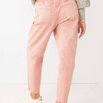 SO Paperbag Waist Twill Pink Pants Photo 1