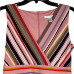 London Times Womens Dress Size 4 Pink Ivory Striped Partially Lined Stretch Photo 1