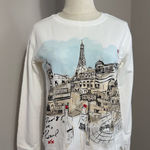 Karl Lagerfeld  women’s white sweatshirt with Paris graphic size xxs Photo 0