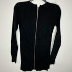 Hayden 100% cashmere back zip long sleeve sweater black size XS Photo 5