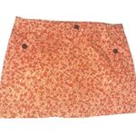 Wild Fable Bright Orange Floral 80's 90's Print Short Skirt Women's Size 16 Photo 0