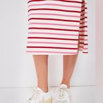 Pomander Place Gio Stripe Short Sleeve Long Maxi Dress Red Pink Small S Photo 3