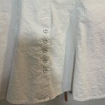 Cato Vintage Y2K White Linen Button-Detail Midi Skirt Coastal Summer Size 8 Photo 9