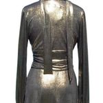 Cache Luxe Metallic Elaborate Ruched Top Tunic Event Scarf Wrap Stretch $158 NWT Photo 3