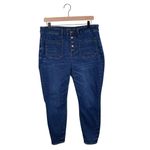 Judy Blue Skinny Fit High Waist Jeans Womens Size 18W Button Fly Dark Wash Denim Photo 1