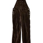 Jordache  Vintage 90s Y2K Carpenter Overalls Chocolate Velvet Fall Size 7/9 M Photo 0