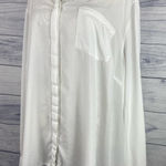 Beach Lunch Lounge Button Front Shirt Womens 3X Long Sleeves Tulip Back Viscose Photo 0