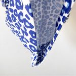 Gretchen Scott Jersey Border Town Dress in Blue Wildcat Size L Photo 5