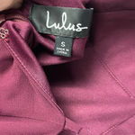 Lulus  Burgundy Wine Red V-Neck Chiffon Maxi Dress S Photo 7