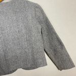 Vintage 1960s Cropped Blazer Jacket 3/4 Length Sleeves Women Carlette Twee Gray Photo 6