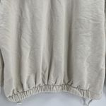 ZARA Cream Pullover Cinched Hoodie Sweatshirt Pocket Casual Women's Size Small Photo 5