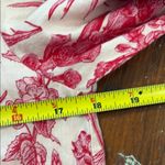 Victoria Dunn Wild Flower Pink Cream Cotton Tie Shirt Dress Dress Size XS Photo 3