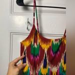 Alice + Olivia  Russel Mini Slip Dress Multicolor Tribal Wave Print Small Photo 2