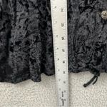White Stag Y2K  Crushed Velvet Black Button Up Top Goth Whimsigoth Grunge Witch L Photo 6