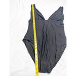 J.Crew Womens Black Plunge Neck Sleeveless One Piece Swimsuit Size 16 Photo 6