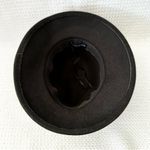 Peter Grimm Black Wool Wide Brim Felt Hat Brown Buckle Belt Trim One Size Photo 5