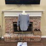 Splendid blue and white striped long sleeve thick top / L / Excellent condition Photo 7