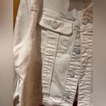 1901 Nordstrom  White Soft Denim Jean Button Front Cropped Jacket Size‎ XXL Photo 5