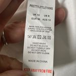 Pretty Little Thing  Gold Sequin Fringe Mesh Mini‎ Dress Nude Lined Party  US6 Photo 6