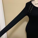 BCX Brand BCX Black Lace-Up Tunic Sweater Dress XL Photo 5