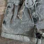 Forever 21 Charcoal Denim Shorts w/ Belt Detail Photo 1