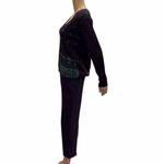 Vintage Koret Wool Blend Purple Cardigan and Pants Set Petite 4 Size 4P Photo 3