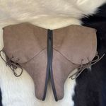 Unisa   Color Tan Wedge Boots Lace Up Faux Suede Rubber Sole Size 10 NWOT Photo 1