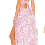 Free People NWT The Perfect Sundress Size XS Pink White Floral Linen Maxi Dress Photo 0