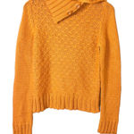 ZARA Chunky Button Neck Sweater Orange Size Medium Photo 0
