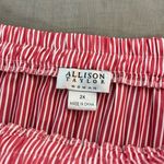Allison Taylor  woman red and white seersucker skirt size 22 Photo 5