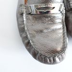 Coach  Nola Silver Calf Grain Leather Logo Slip On Driving Shoe Moccasin Loafers Photo 3