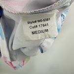 AQUA  size medium sleeveless mini dress‎ white pink yellow blue floral Photo 5