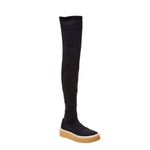Free People 36 US 5.5-6 Outer Limits Thigh High Black Stretch Boots Over Knee Photo 3