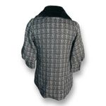 Hazel Anthropologie Black White Tweed Coat Faux Fur Collar Puff Sleeves Small Photo 7