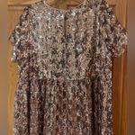Maeve  by Anthropologie Bernadette Rose Gold‎ Sequin Tiered Midi Dress Size 1X Photo 13