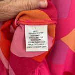 Pink Lily Pink and Orange Geo Print Bodysuit Blouse One Piece Size L Photo 5