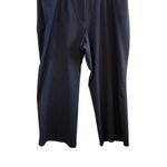 Lane Bryant  Flat Fronts Dress Pants Slash Pocket Navy Blue Size 3 Petite Photo 3