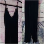 EXPRESS  BLACK VELVET CROSS STRAP BACK STRAIGHT LEG JUMPSUIT MEDIUM Photo 1