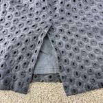 J.Crew Gray Eyelet Knee Skirt Size 6 Cotton Blend Lined Career Casual Chic Photo 3