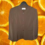 Petite Sophisticate ‎ Brown 3 Button Blazer Photo 3