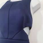 Hunter Bell  Women size 6 Navy Blue Cutout Midi Bodycon Dress Sleeveless Photo 4