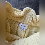 Mable Waffle Gauze Cotton Yellow Shorts Size M Photo 2