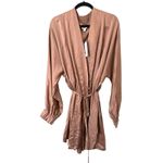 NEW NWT LUNYA Washable Silk Robe Delicate Pink Large/XL Photo 2