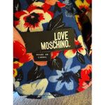 Love moschino Shirt Women 4 Blue Floral Tie Neck Sleeveless Blouse Top Boho Photo 9