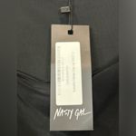 Nasty Gal NWT Woman’s Asymmetric Extreme Black Crop Top Size 10 Photo 2
