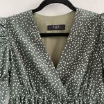 O.P.T. Green & White Polka Dot Papin Cottagecore Modest Midi Dress Size XS Photo 2
