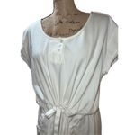 Woolrich  Solid White Tie Waist Scoop Neck Short Sleeved Women’s Dress size XL Photo 9