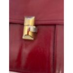 Speci Italian leather Clutch Purse Gold Chain Strap Flap Closure Evening Bag Red Photo 3